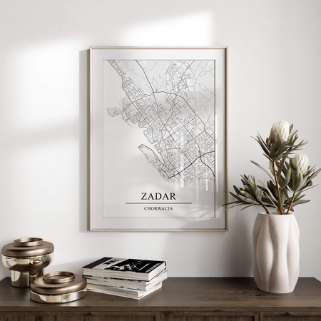 Plakat Mapa Zadaru