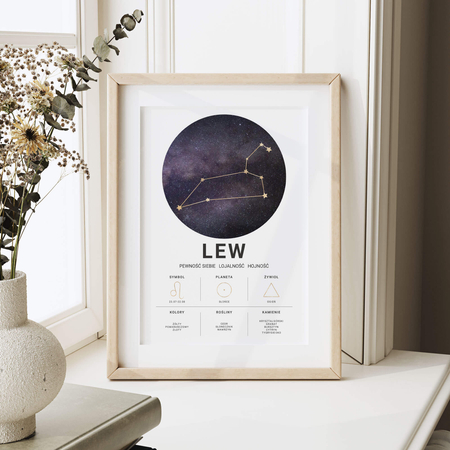 Plakat Znak Zodiaku Lew