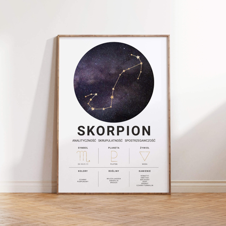 Plakat Znak Zodiaku Skorpion