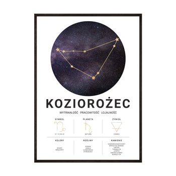 Plakat Znak Zodiaku Koziorożec