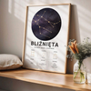 Plakat Znak Zodiaku Bliźnięta