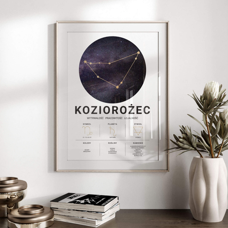 Plakat Znak Zodiaku Koziorożec