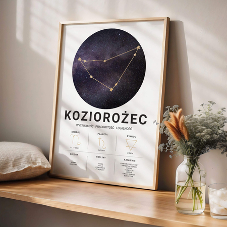 Plakat Znak Zodiaku Koziorożec