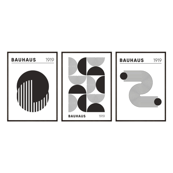 Zestaw Plakatów Geometrycznych Bauhaus Art No1