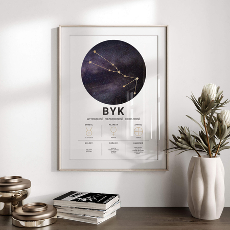 Plakat Znak Zodiaku Byk