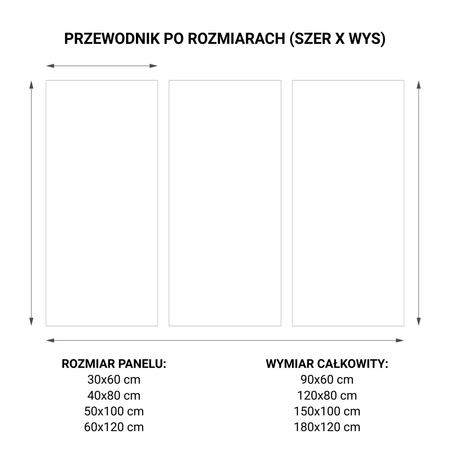 Zestaw 3 Obrazów Minimalistyczny Krajobraz