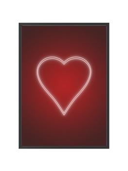 Plakat Neonowe Serce