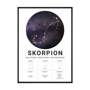 Plakat Znak Zodiaku Skorpion