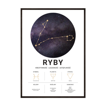 Plakat Znak Zodiaku Ryby