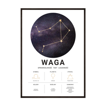 Plakat Znak Zodiaku Waga